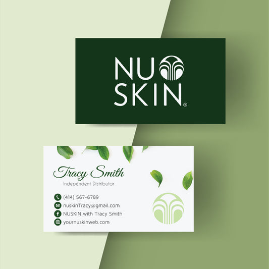 Green Personalized Nu Skin Business Card, NuSkin Business Cards NK22