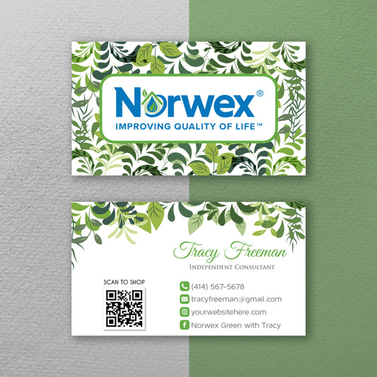 Watercoler Norwex Business Card, Personalized Norwex Business Cards NR23