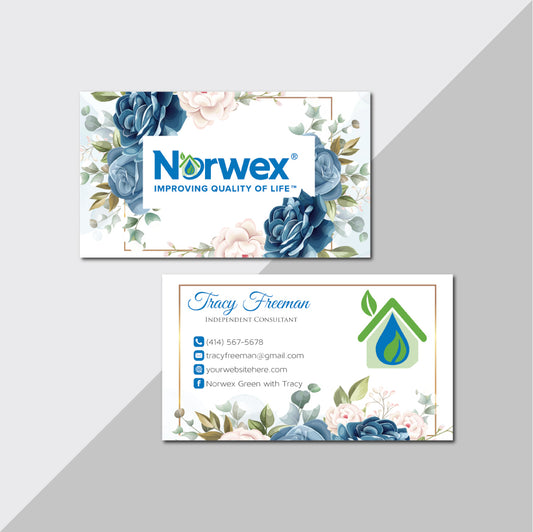 Watercoler Norwex Business Card, Personalized Norwex Business Cards NR24