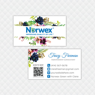 Watercoler Norwex Business Card, Personalized Norwex Business Cards NR26