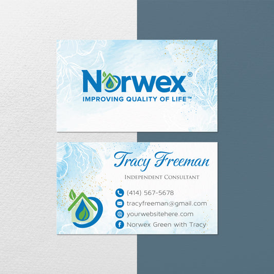 Watercoler Norwex Business Card, Personalized Norwex Business Cards NR28