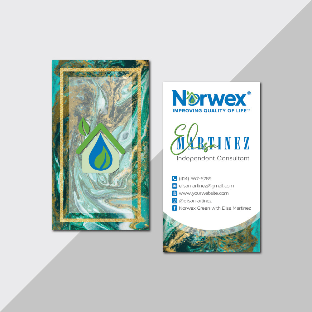 Marble Norwex Business Card, Personalized Norwex Business Cards NR29