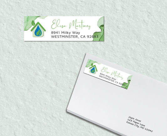 Green Norwex Address Label Card, Personalized Norwex Business Card NR30