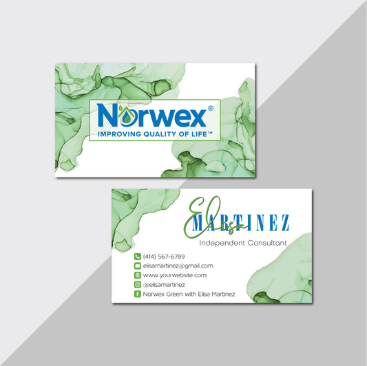Watercoler Norwex Business Card, Personalized Norwex Business Cards NR30