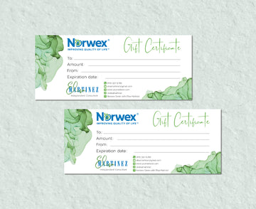 Green Norwex Gift Certificate Cards, Personalized Norwex Business Card NR30