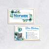 Watercoler Norwex Business Card QR Code , Personalized Norwex Business Cards NR43