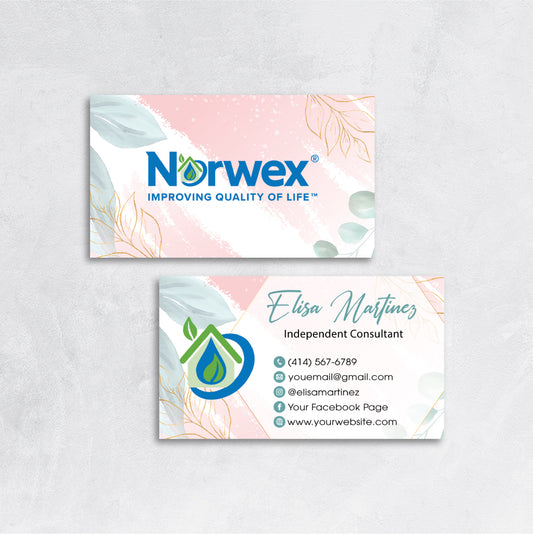 Watercoler Norwex Business Card, Personalized Norwex Business Cards NR45