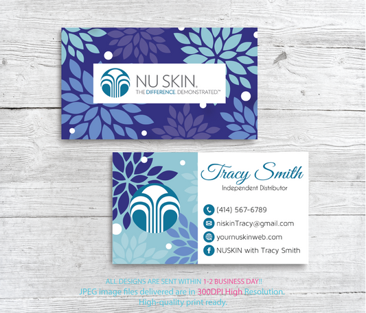Printable Nu Skin Business Card, Personalized NuSkin Business Cards NK11