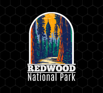 National Park Gift, Redwood Park Gift, Retro Redwood, Love National Parks, Png Printable, Digital File