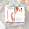 Pink Watercolor Pampered Chef Business Card, Personalized Pampered Chef Business Cards PPC07