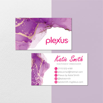 Personalized Plexus Business Cards, Printable Marble Plexus Business Cards PL07