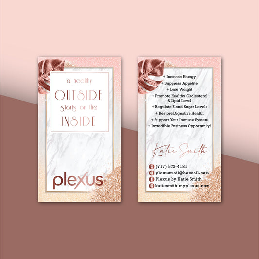 Glitter Plexus Business Cards, Personalized Plexus Business Cards PL10
