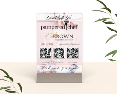 Pampered Chef Social Sign Card, Personalized Pampered Chef Business Cards PPC19