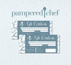 Personalized Pampered Chef Gift Certificate, Pampered Chef Business Card PPC02