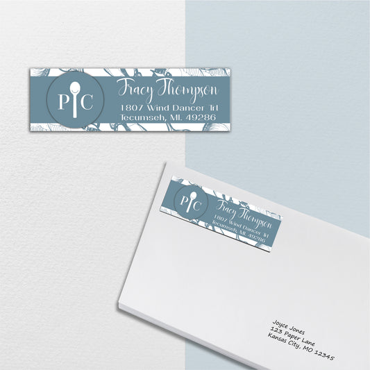 Sea Food Pampered Chef Address Label, Personalized Pampered Chef Business Cards PPC02