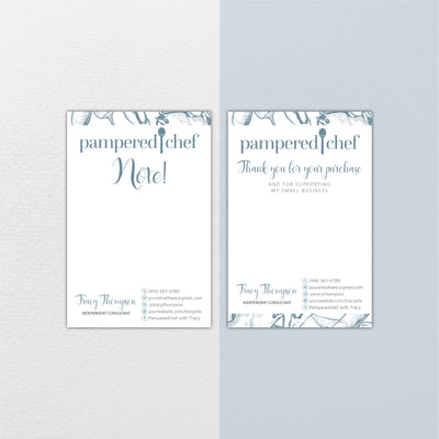 Sea Food Pampered Chef Marketing Bundle, Personalized Pampered Chef Business Cards PPC02