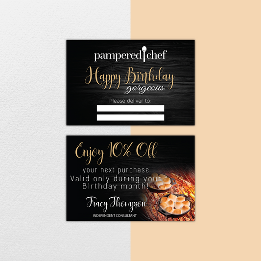 Pampered Chef Birthday Cards, Personalized Pampered Chef Business Cards PPC06