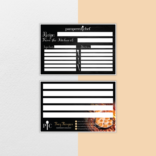 Personalized Pampered Chef Recipe Cards, Pampered Chef Business Card PPC06