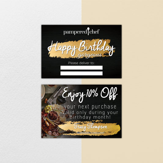 Restaurant Pampered Chef Birthday Cards, Personalized Pampered Chef Business Cards PPC13