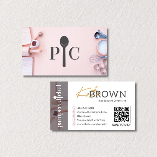 Modern Pampered Chef Business Card, Personalized Pampered Chef Business Cards PPC19