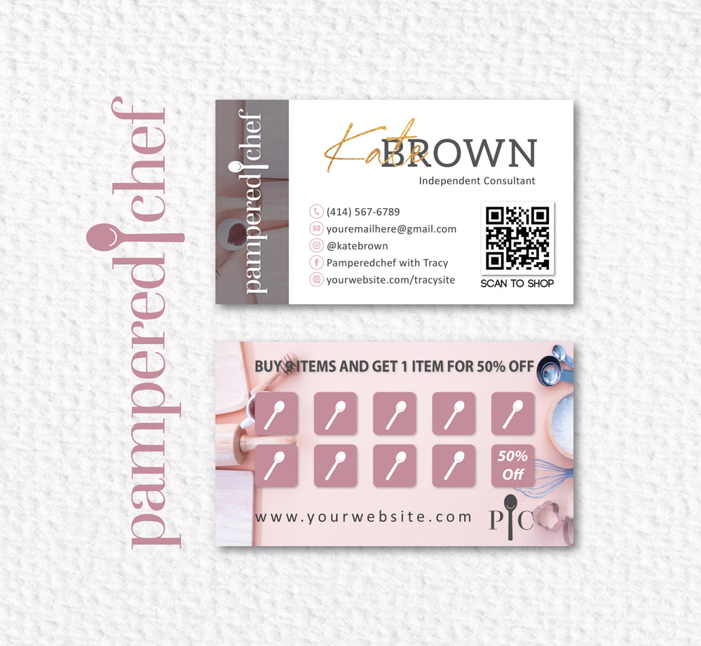 Personalized Pampered Chef Business Cards, Pampered Chef Business Card