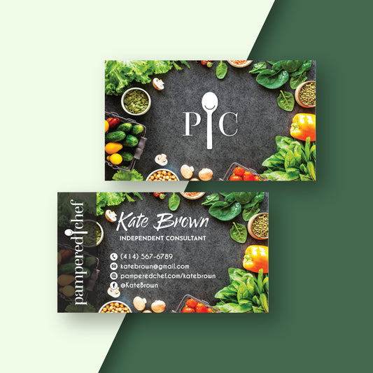 Vegetables Pampered Chef Business Card, Personalized Pampered Chef Business Cards PPC23