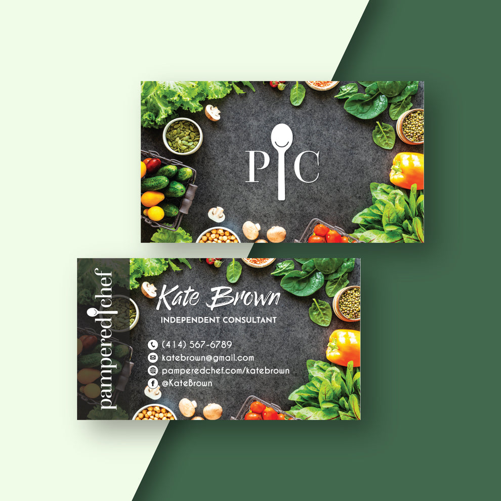 Vegetables Pampered Chef Business Card, Personalized Pampered Chef Bus ...