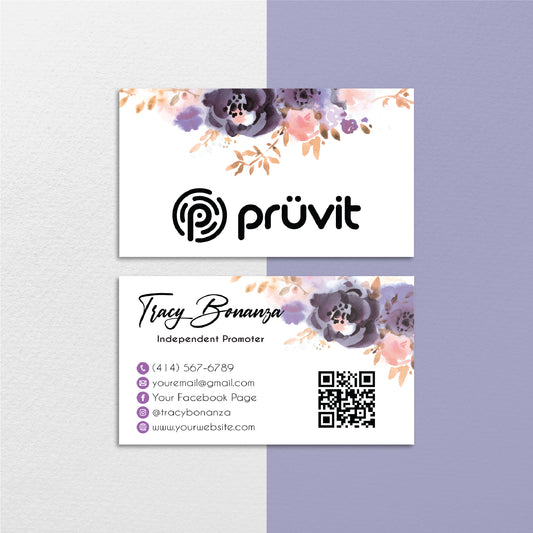 Pruvit Cards, Personalized Pruvit Business Cards, Pruvit QR Code Card, Luxury Pruvit Card PV07