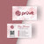 Pink Natural Pruvit Cards, Personalized Pruvit Business Cards, Pruvit QR Code Card PV11