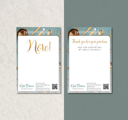 Pampered Chef Thank - Note Card, Personalized Pampered Chef Business Cards PPC24