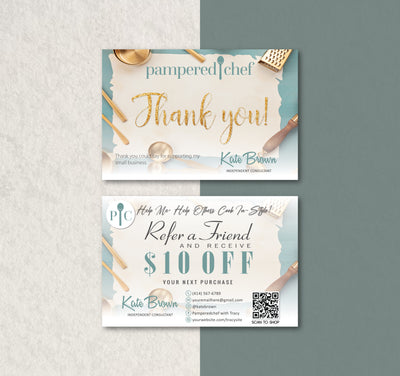 Pampered Chef Marketing Bundle, Personalized Pampered Chef Business Cards PPC24