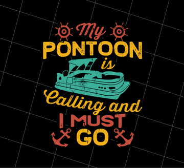 Pontooning Png, Fathers Day Png, Pontoon Boat Png, Lake Boating Png, Png Printable, Digital File