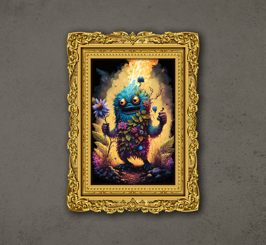 Swamp Yeti Minion Hella Evil, Flower Minion Lover, Lovely Art, Poster Design, Printable Art