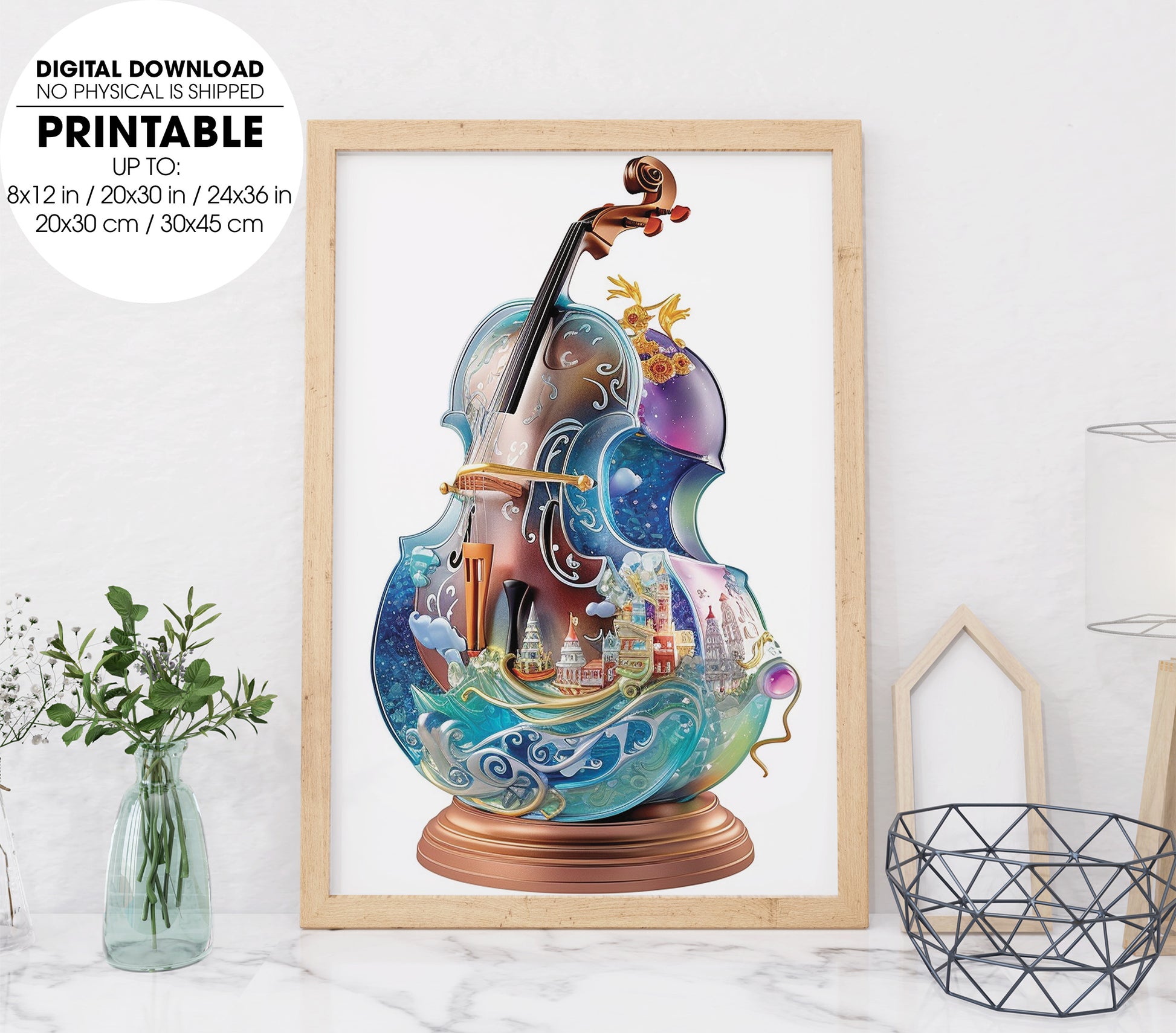 Fairy World In Magnificent Cello, Swirling Patterns And Shimmering