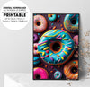 Donut Lover, Colorful Donut Of The Life, Kid Lover Gift, Poster Design, Printable Art