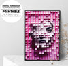 Portrait Of A Girl With Hundreds Of Post - Contemporary Art, Poster Design, Printable Art