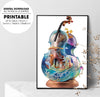 Fairy World In Magnificent Cello, Swirling Patterns And Shimmering