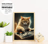 DJ Cat, Cat Playing Music, Cool Cat, Best DJ, Best Cat Ever, Poster Design, Printable Art