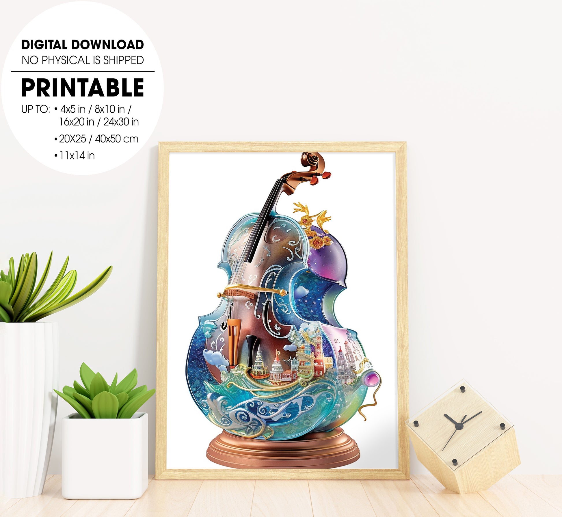 Fairy World In Magnificent Cello, Swirling Patterns And Shimmering