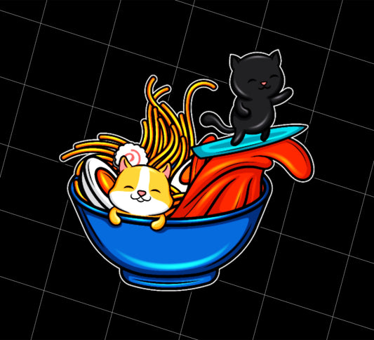 Ramen Cat Png, Hopeless Ramentic Png, Ramen Kawaii Noodle, Png Printable, Digital File