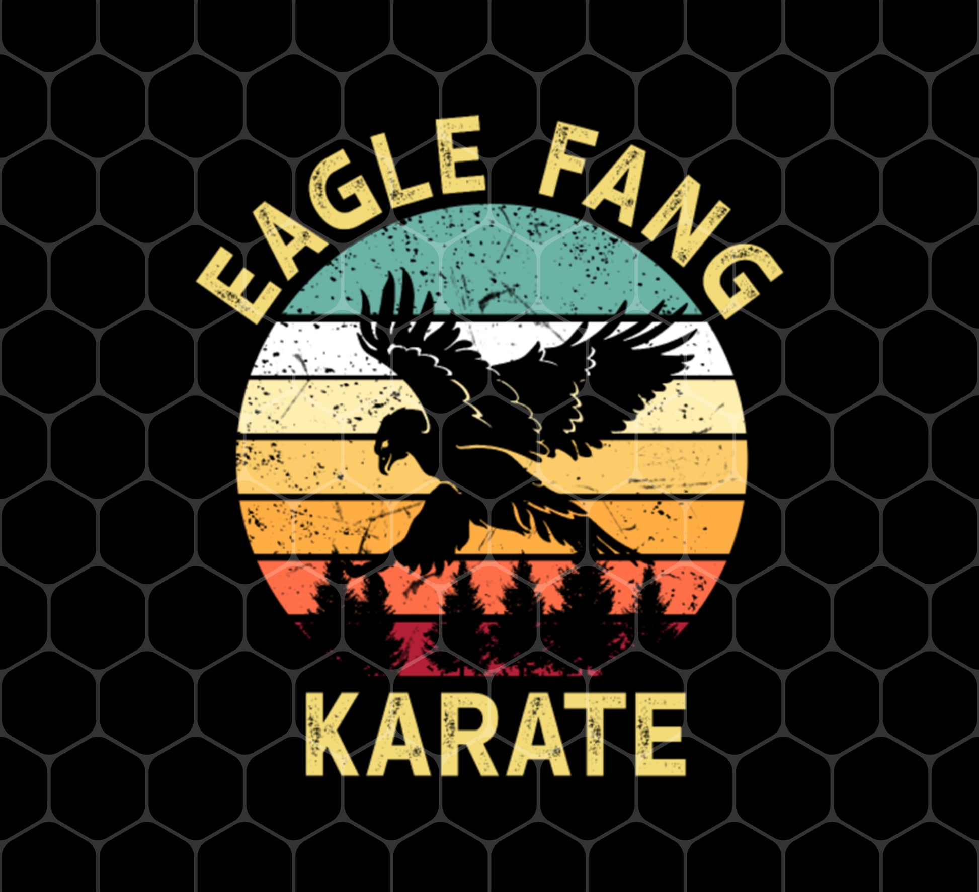 Retro Eagle Fang Karate, Cobra Kai, Eagle Fang, Eagle Vintage, Png Printable, Digital File