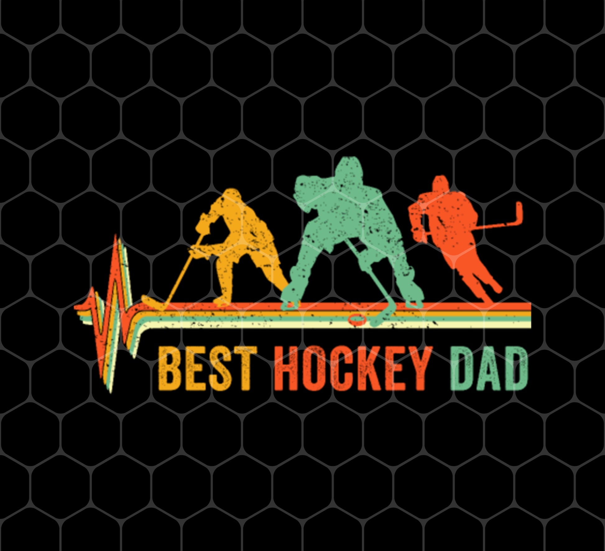 Retro Hockey Dad, Best Hockey Dad Gift, Hockey Player, Png Printable, Digital File
