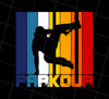 Retro Parkour Jumping Birthday Gift Free Running Climbing Movement, Png Printable, Digital File