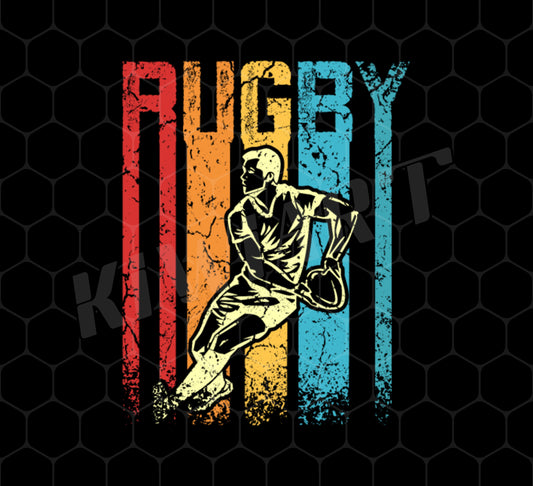 Retro Rugby Png, Like Sport Png, Love To Play Rugby Png, Retro My Love Sport Gift Png, Rugby Ball Gift Png, Png Printable, Digital File