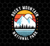 Rocky Mountain National Park Retro Hiking Funny Hiker, Png Printable, Digital File