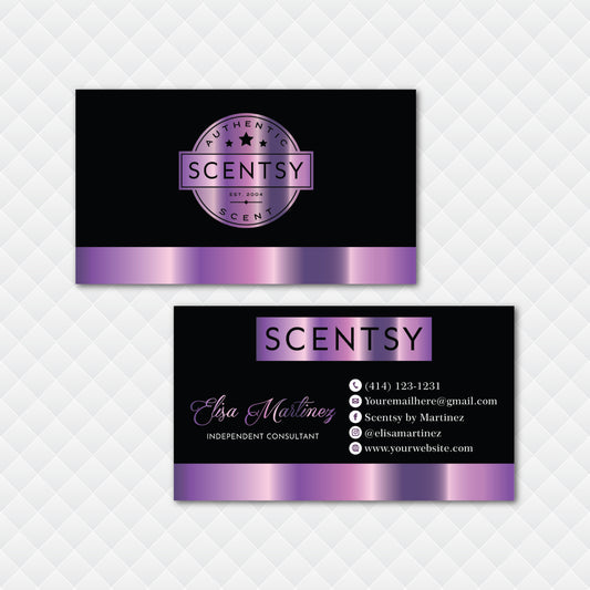 Editable Violet Lash Scentsy Business Card, Personalized Scentsy Business Cards SS13