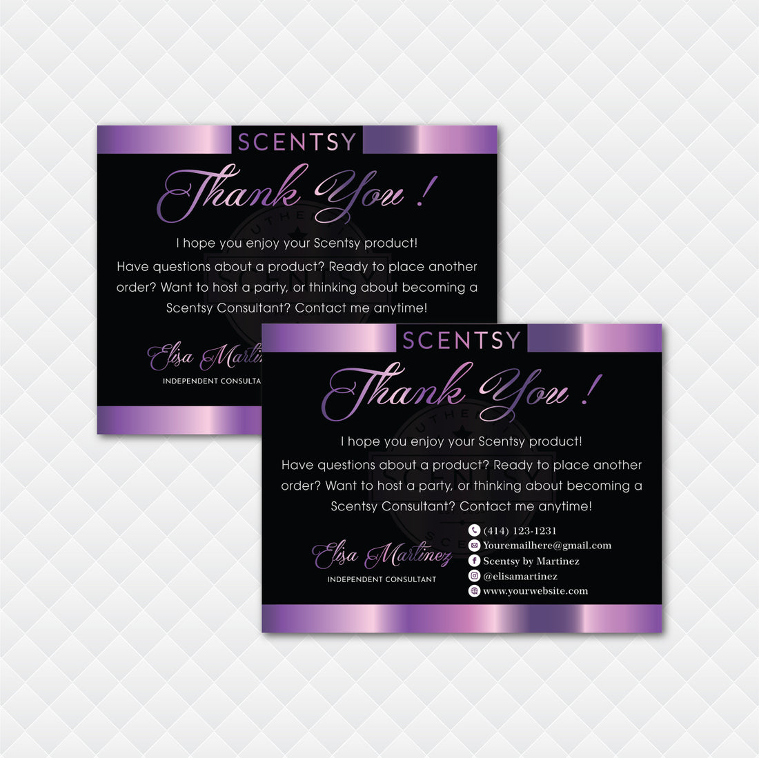 Editable Violet Lash Scentsy Marketing Bundle, Personalized Scentsy Full Kit Business Cards SS13