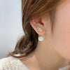 LATS 2023 New Design Irregular U-shaped Gold Color Earrings for Woman Korean Crystal Fashion Jewelry Unusual Accessories Girls