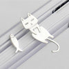 Trendy Cute Kitten Earring Hook Cartoon Girl Flower Cat Earrings Sweet and Fresh Texture Earrings Pendientes