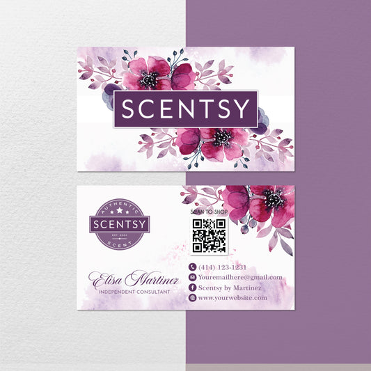 Flower Scentsy Business Card, Personalized Scentsy Business Cards SS06